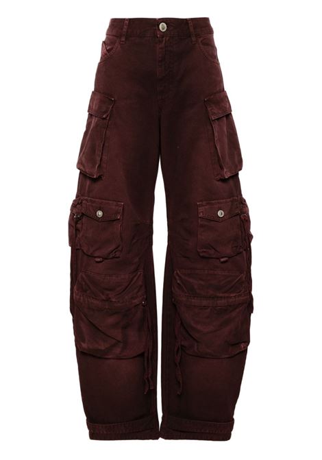 Burgundy Fern cargo jeans The Attico - women